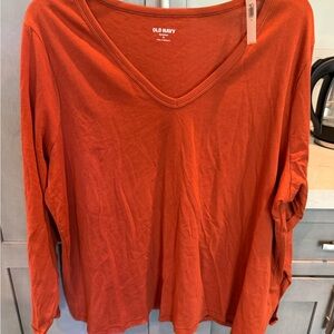 Old Navy Women's Burnt Orange Long Sleeve Top